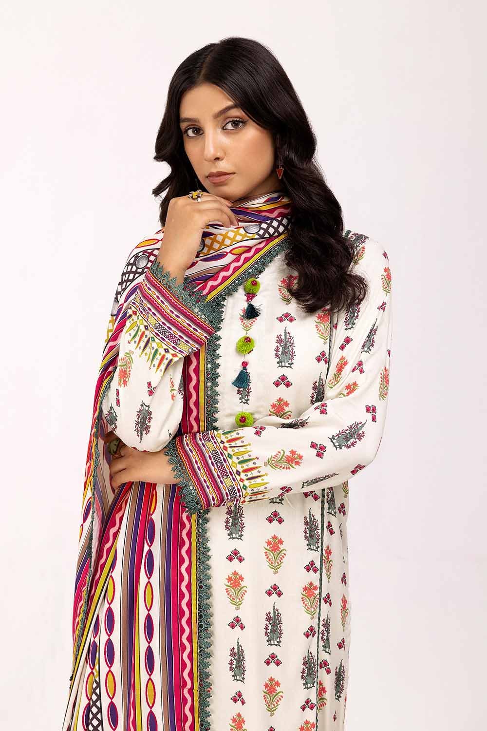 Gul Ahmed | Winter Collection 24 | Cotail Suit CV-42001 by Gul Ahmed - Designer Dress - Type: Ladies Clothes - Available at Libayah - 100% Original