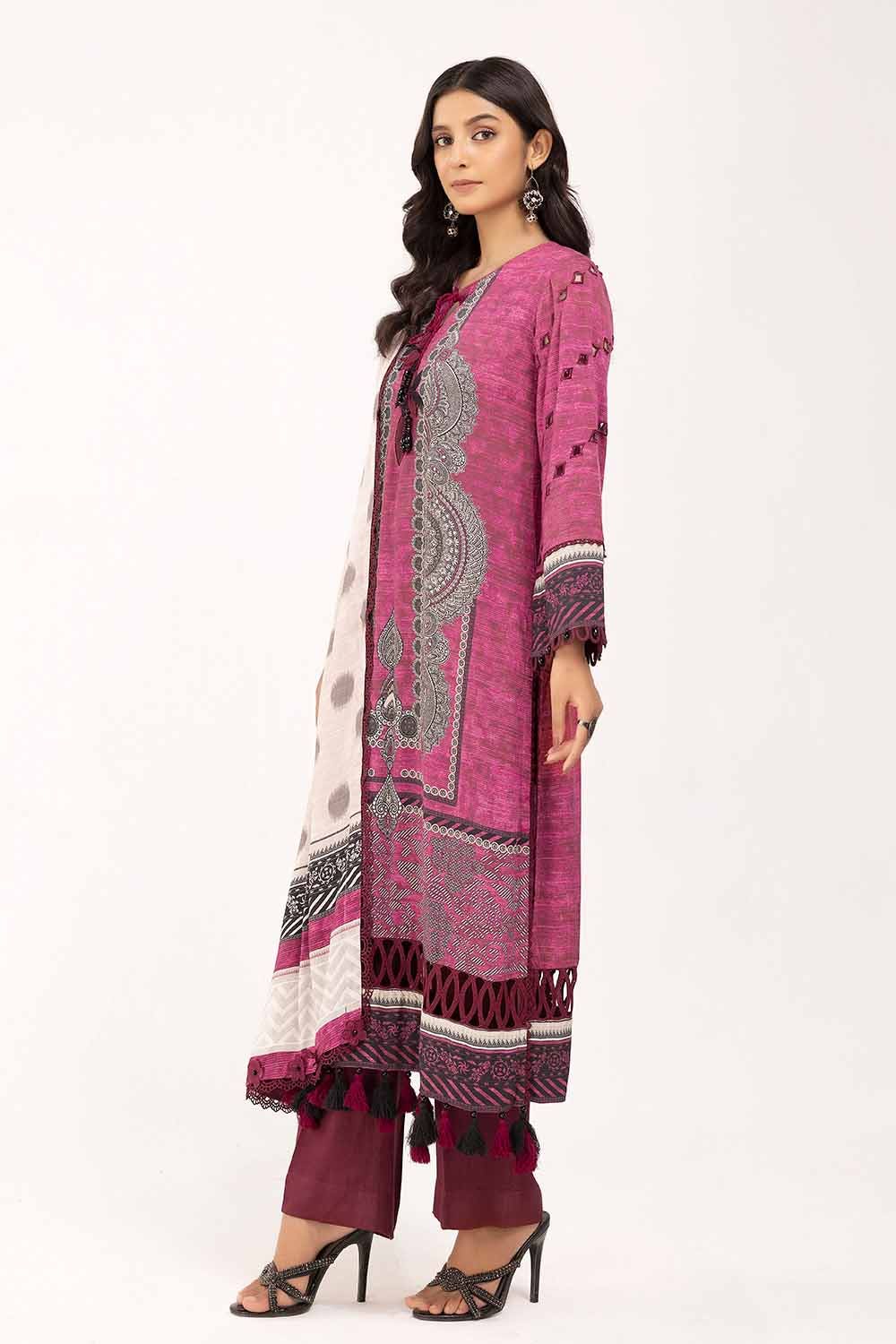 Gul Ahmed | Winter Collection 24 | Cotail Suit CV-42004 by Gul Ahmed - Designer Dress - Type: Ladies Clothes - Available at Libayah - 100% Original