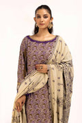 Gul Ahmed | Winter Collection 24 | Cotail Suit with Printed Twill Cotton Linen Dupatta CV-42009 by Gul Ahmed - Designer Dress - Type: Ladies Clothes - Available at Libayah - 100% Original