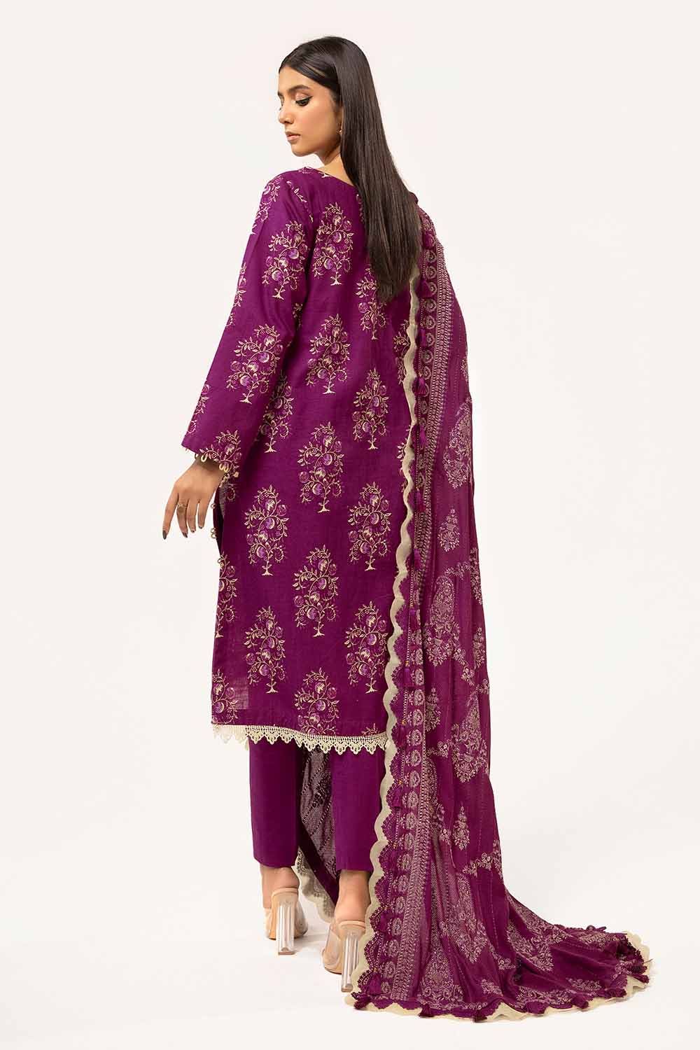 Gul Ahmed | Winter Collection 24 | Twill Cotton Linen Dupatta CV-42010 by Gul Ahmed - Designer Dress - Type: Ladies Clothes - Available at Libayah - 100% Original