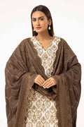Gul Ahmed | Winter Collection 24 | Twill Cotton Linen Dupatta CV-42011 by Gul Ahmed - Designer Dress - Type: Ladies Clothes - Available at Libayah - 100% Original