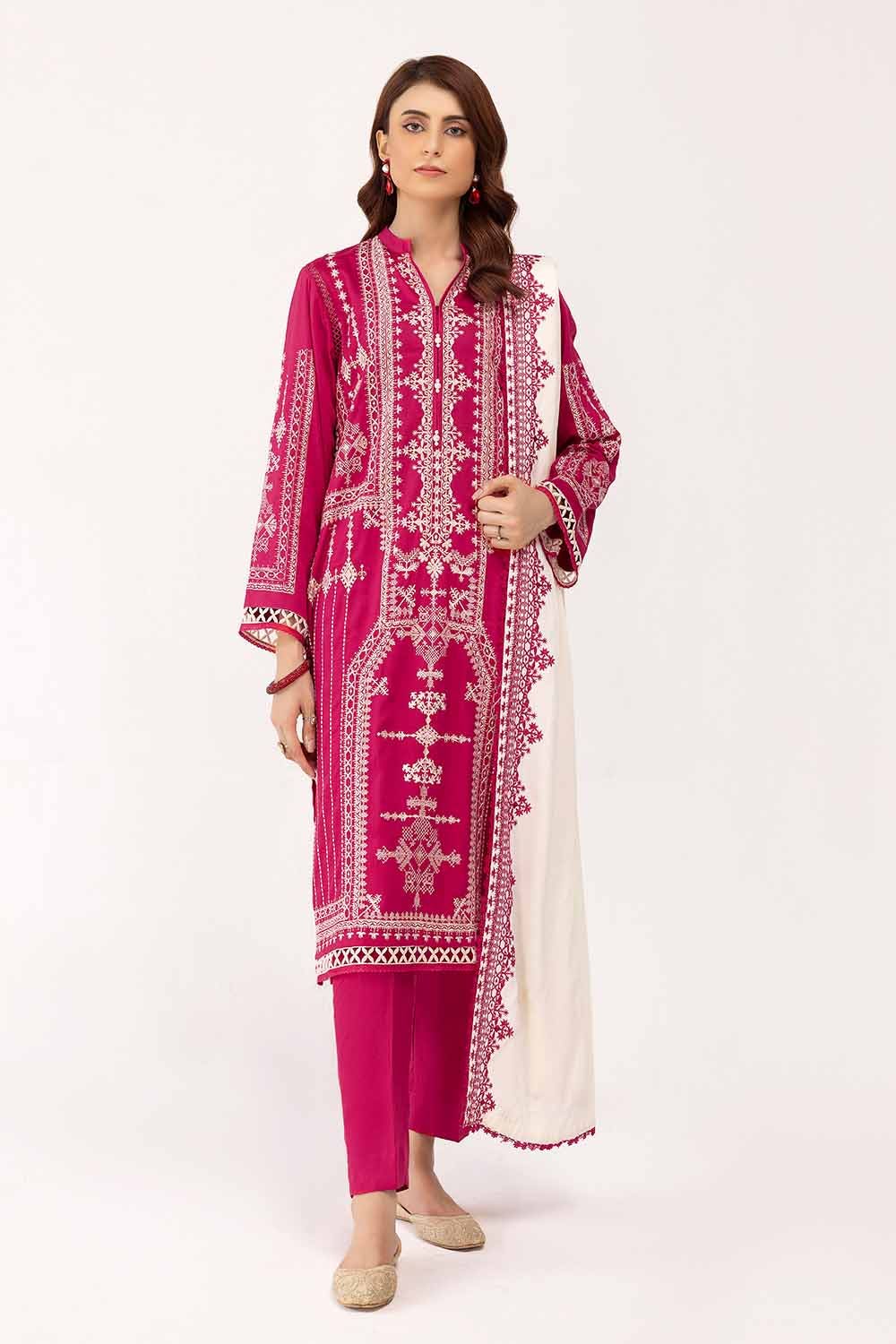 Gul Ahmed | Winter Collection 24 | Cotail Dupatta CV-42013 by Gul Ahmed - Designer Dress - Type: Ladies Clothes - Available at Libayah - 100% Original