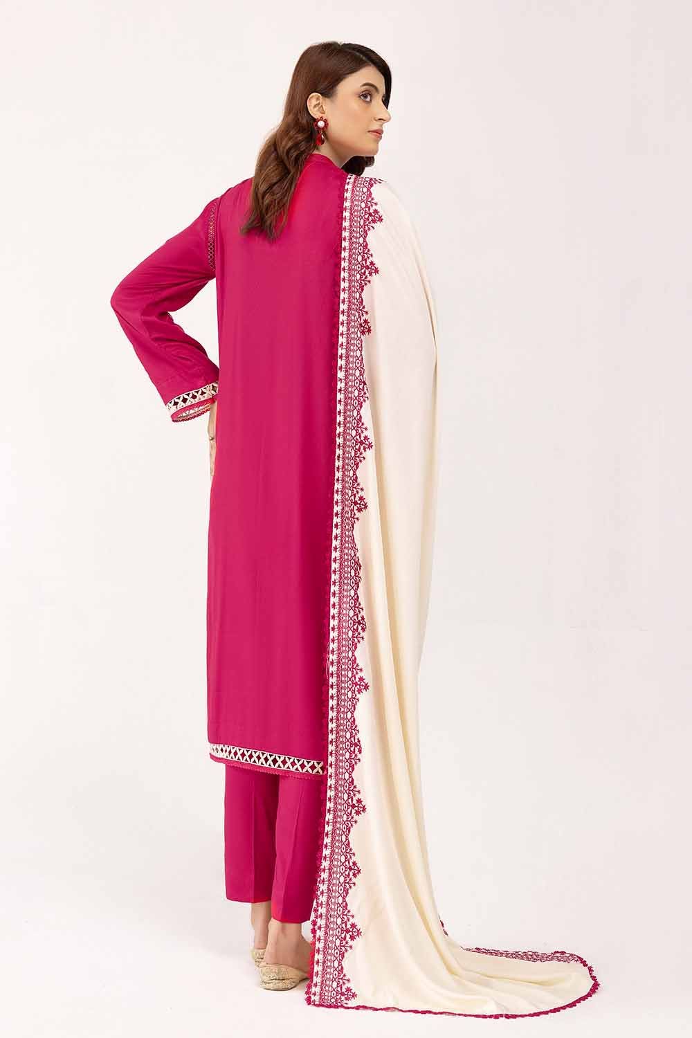 Gul Ahmed | Winter Collection 24 | Cotail Dupatta CV-42013 by Gul Ahmed - Designer Dress - Type: Ladies Clothes - Available at Libayah - 100% Original