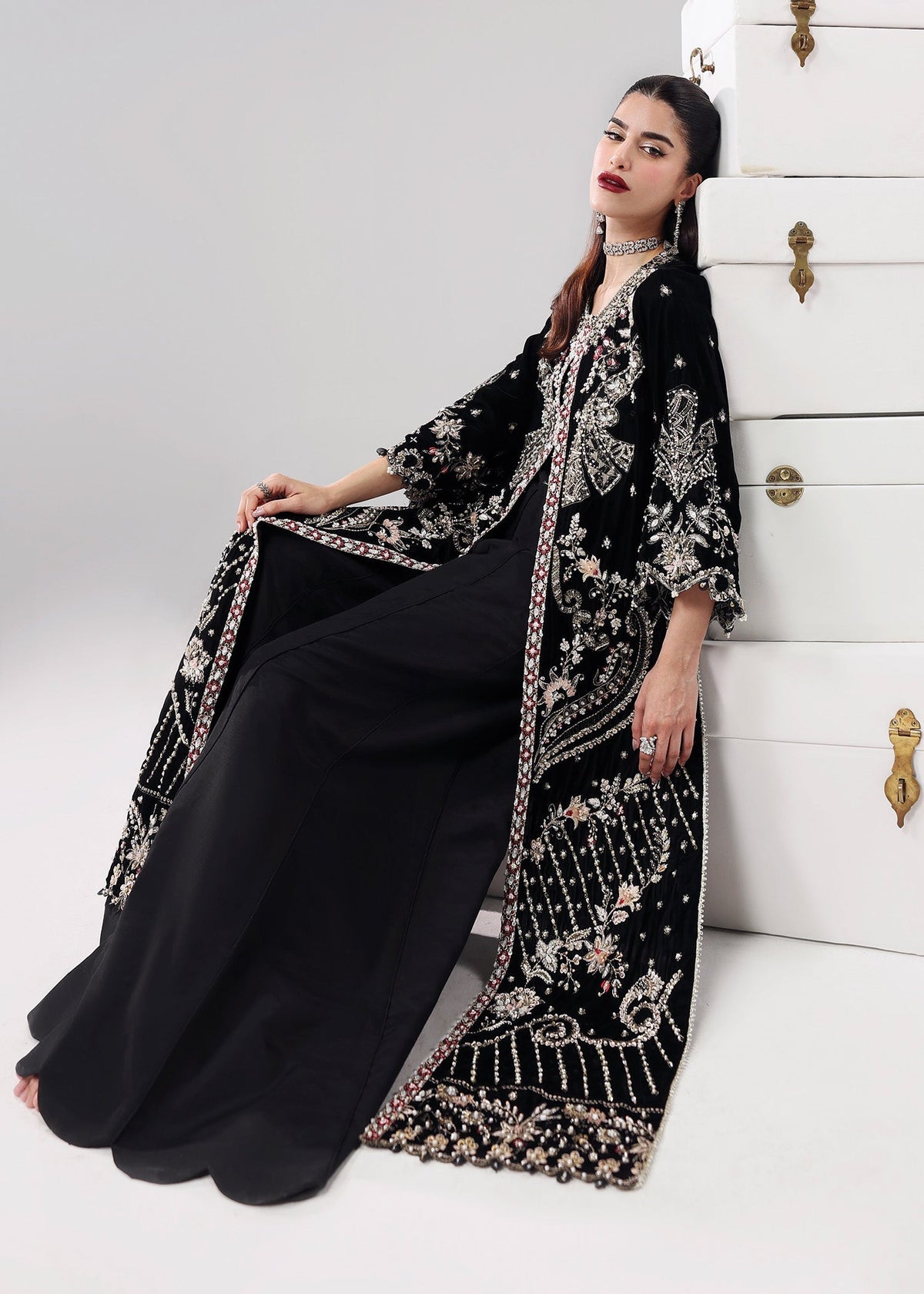 Sardinia | Lamore Luxury Handwork Edit 25 | Black Swan by Sardinia - Designer Dress - Type : Ladies Clothes - Available at Libayah - 100% Original 