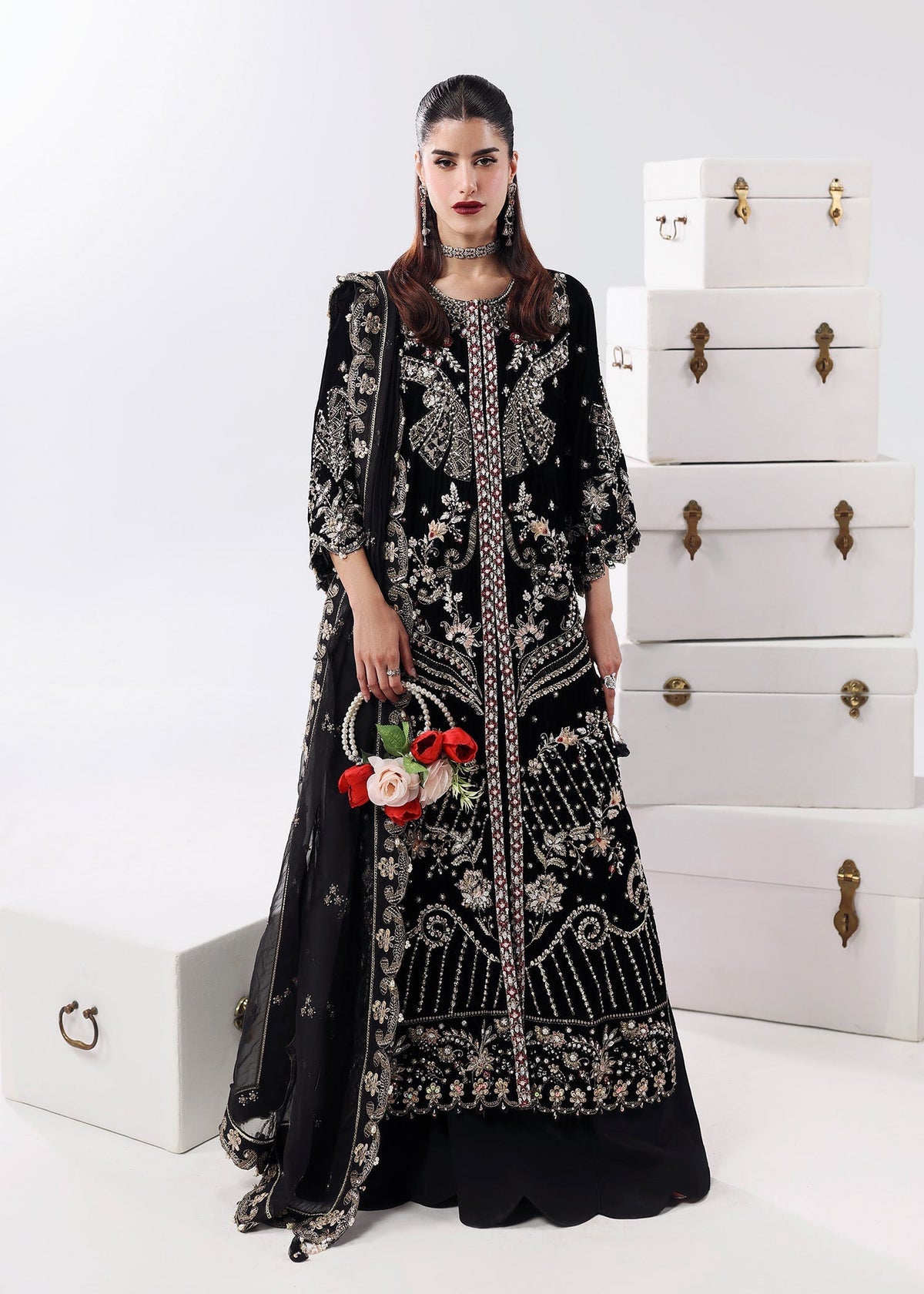 Sardinia | Lamore Luxury Handwork Edit 25 | Black Swan by Sardinia - Designer Dress - Type : Ladies Clothes - Available at Libayah - 100% Original 