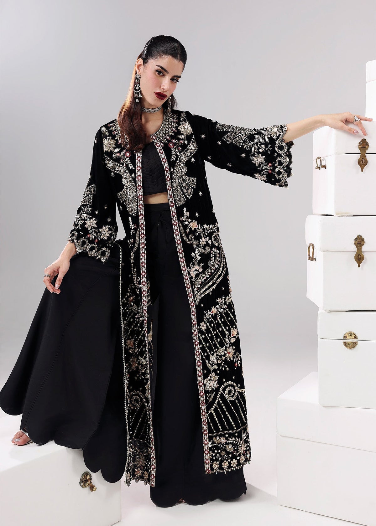 Sardinia | Lamore Luxury Handwork Edit 25 | Black Swan by Sardinia - Designer Dress - Type : Ladies Clothes - Available at Libayah - 100% Original 