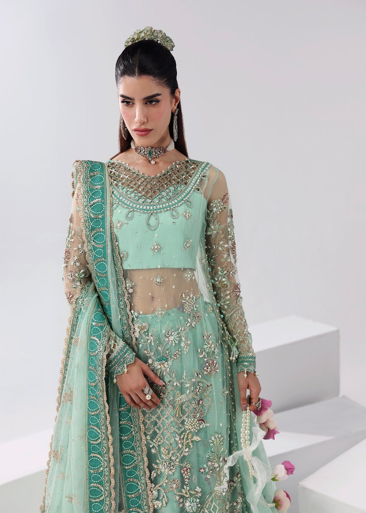 Sardinia | Lamore Luxury Handwork Edit 25 | Crystal Bloom by Sardinia - Designer Dress - Type : Ladies Clothes - Available at Libayah - 100% Original 