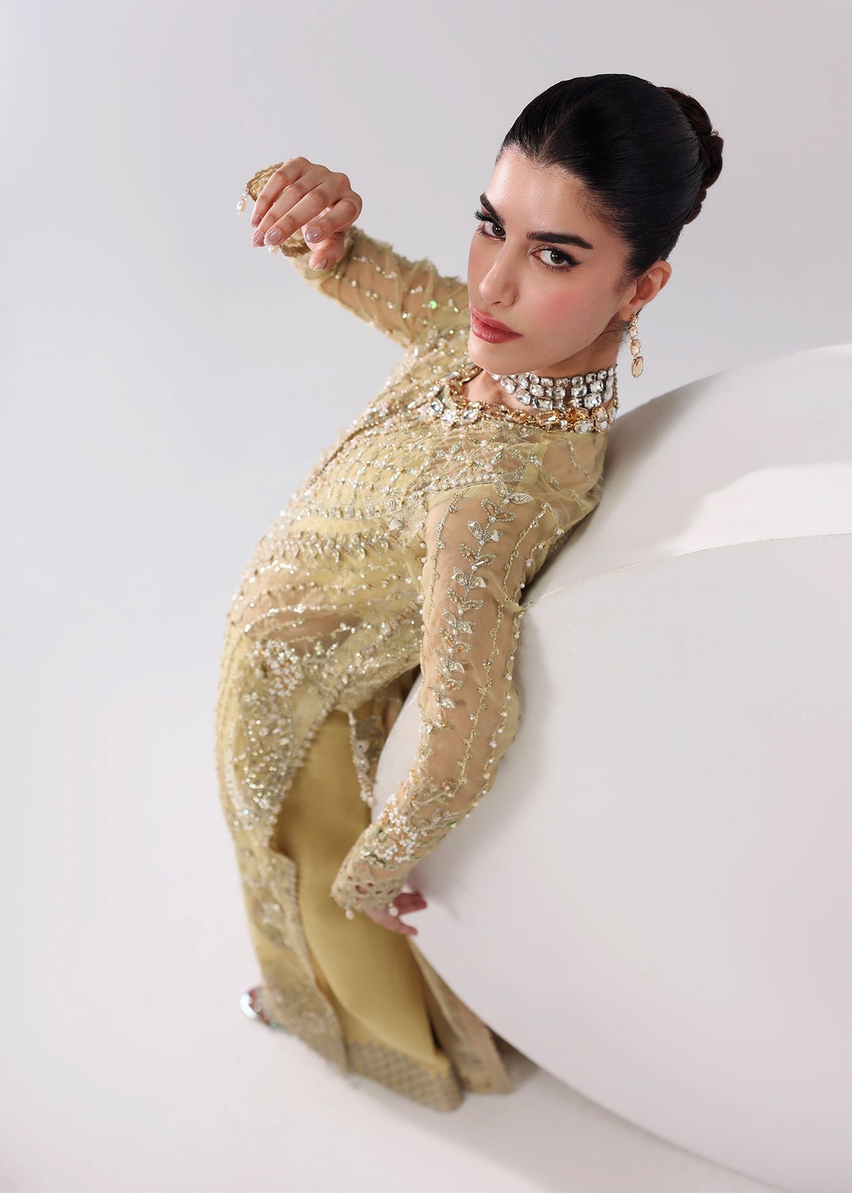 Sardinia | Lamore Luxury Handwork Edit 25 | Amber haze by Sardinia - Designer Dress - Type : Ladies Clothes - Available at Libayah - 100% Original 