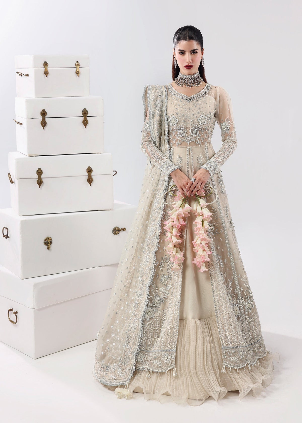 Sardinia | Lamore Luxury Handwork Edit 25 | Pearl Mist by Sardinia - Designer Dress - Type : Ladies Clothes - Available at Libayah - 100% Original 