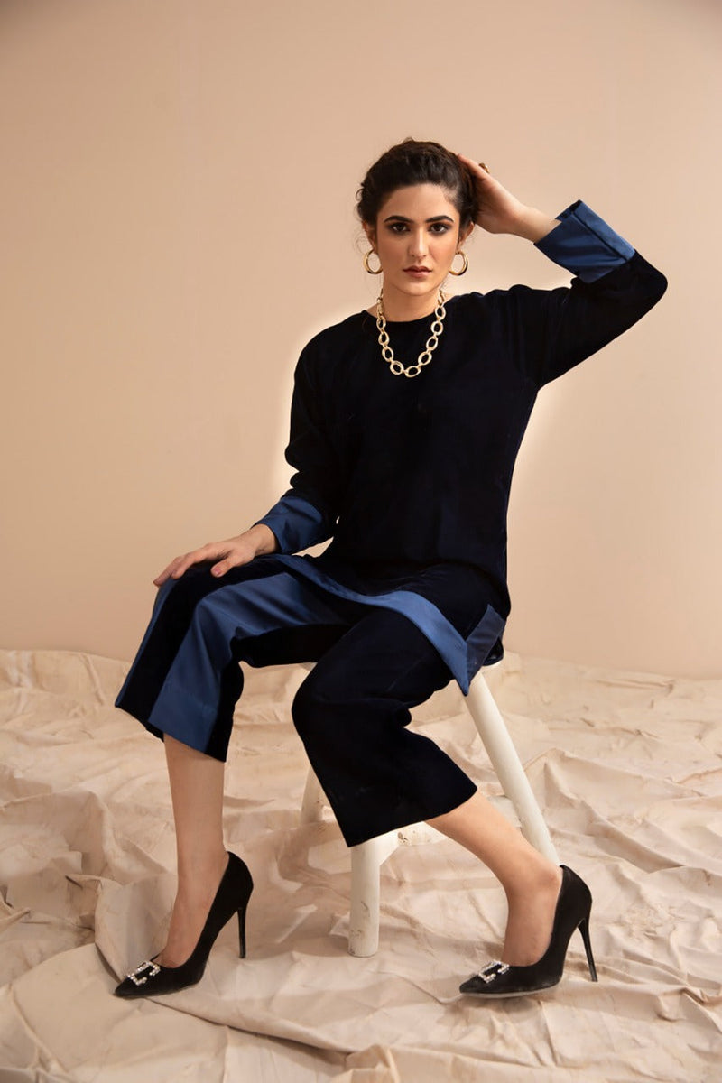 Hana | Mavi Velvets | VLT002 by Hana - Designer Dress - Type: Ladies Clothes - Available at Libayah - 100% Original