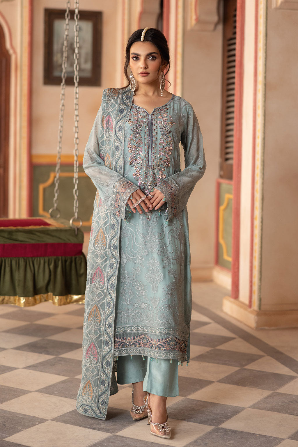 Ramsha | Dastan Formals | T-302 by Ramsha - Designer Dress - Type: Ladies Clothes - Available at Libayah - 100% Original