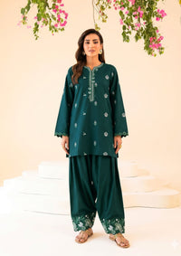 Faiza Faisal | FNF Cords Edit |DEEP TEAL CHARM by Faiza Faisal - Designer Dress  - Type : Ladies Clothes - Available at Libayah - 100% Original 