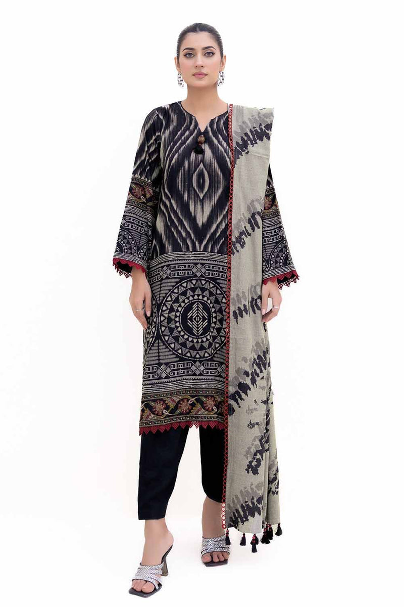 Gul Ahmed | Winter Collection 24 | Dhanak Suit DH-42004 by Gul Ahmed - Designer Dress - Type: Ladies Clothes - Available at Libayah - 100% Original