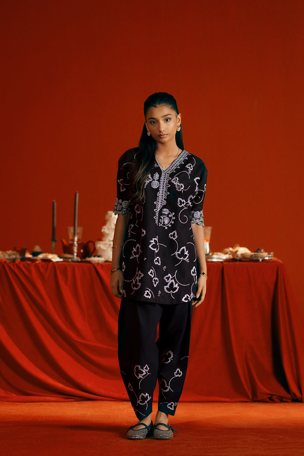 Saira Rizwan | Joolie Co ords | JOOLIE BLACK - JBP25-06 by Saira Rizwan - Designer Dress  - Type : Ladies Clothes - Available at Libayah - 100% Original 