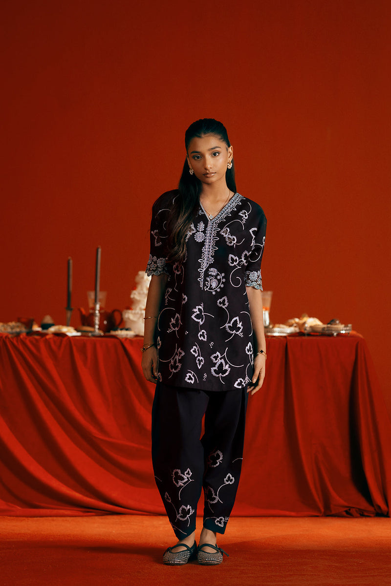 Saira Rizwan | Joolie Co ords | JOOLIE BLACK - JBP25-06 by Saira Rizwan - Designer Dress  - Type : Ladies Clothes - Available at Libayah - 100% Original 