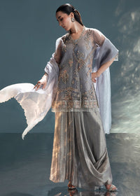 Jeem | Celestial Luxe Formals | DUSTY GREY by Jeem - Designer Dress  - Type : Ladies Clothes - Available at Libayah - 100% Original 