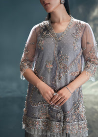 Jeem | Celestial Luxe Formals | DUSTY GREY by Jeem - Designer Dress  - Type : Ladies Clothes - Available at Libayah - 100% Original 