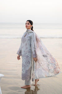 Aabyaan | Saagar Luxury Lawn 25 | ZUMAR (AS-10) by Aabyaan - Designer Dress - Type: Ladies Clothes - Available at Libayah - 100% Original