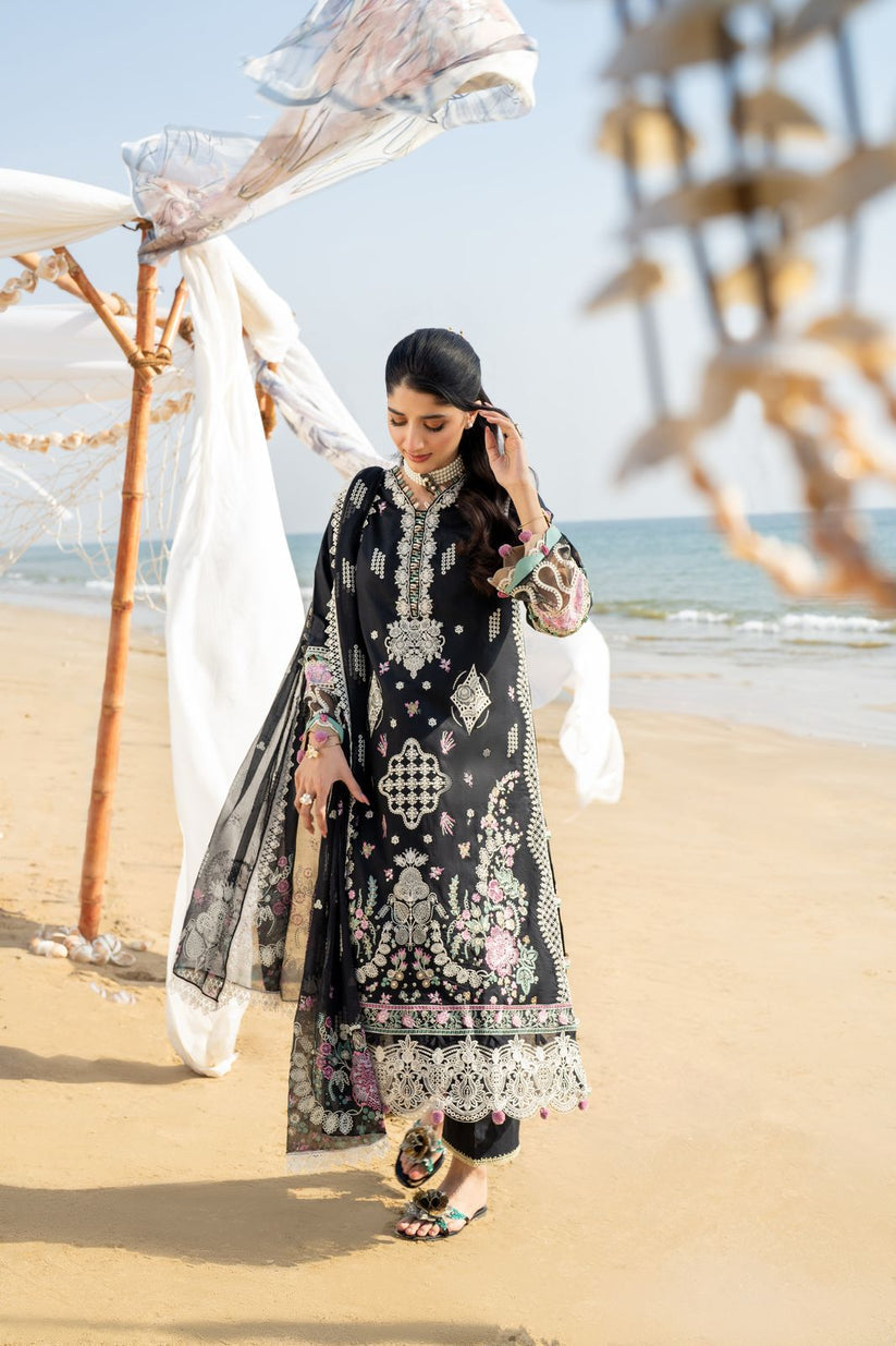 Aabyaan | Saagar Luxury Lawn 25 | TALIA (AS-08) by Aabyaan - Designer Dress - Type: Ladies Clothes - Available at Libayah - 100% Original