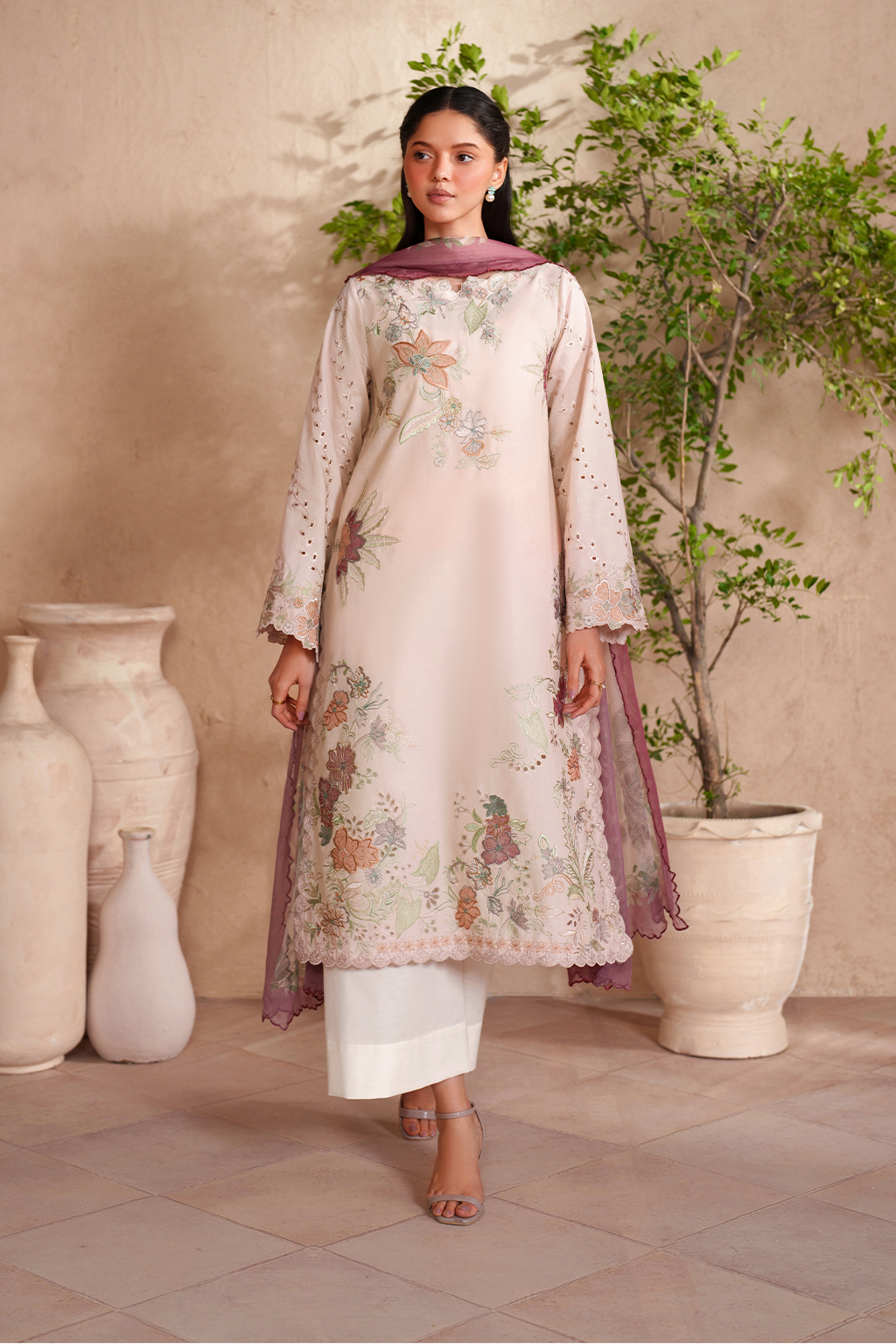 Iznik | Eid lawn | EL-04 Embroidered Lawn by Iznik - Designer Dress  - Type : Ladies Clothes - Available at Libayah - 100% Original 