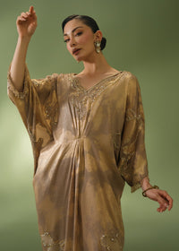 Jeem | Celestial Luxe Formals | ELIA BEIGE KAFTAN by Jeem - Designer Dress  - Type : Ladies Clothes - Available at Libayah - 100% Original 