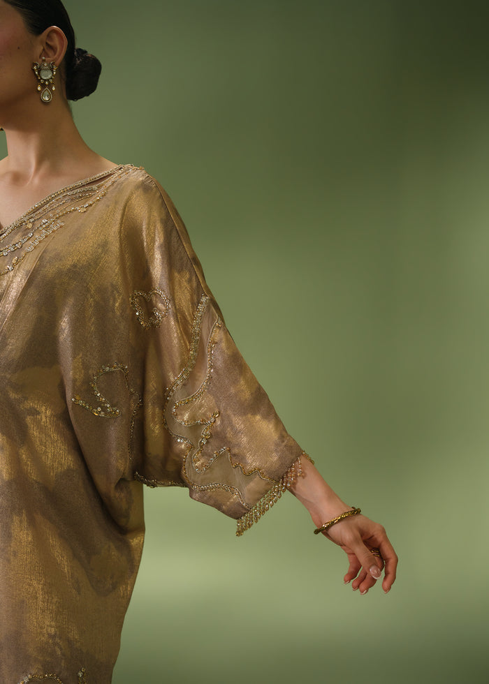 Jeem | Celestial Luxe Formals | ELIA BEIGE KAFTAN by Jeem - Designer Dress  - Type : Ladies Clothes - Available at Libayah - 100% Original 