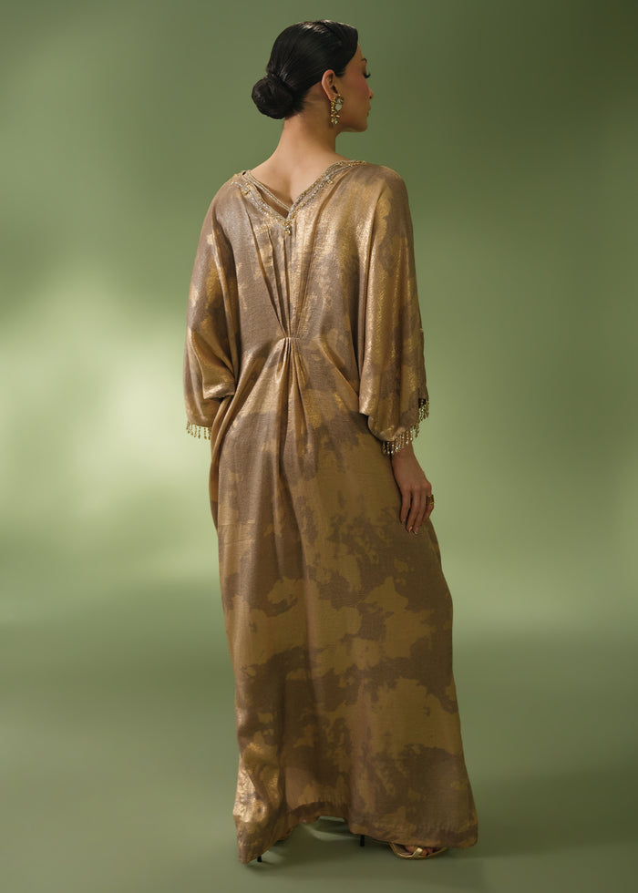 Jeem | Celestial Luxe Formals | ELIA BEIGE KAFTAN by Jeem - Designer Dress  - Type : Ladies Clothes - Available at Libayah - 100% Original 
