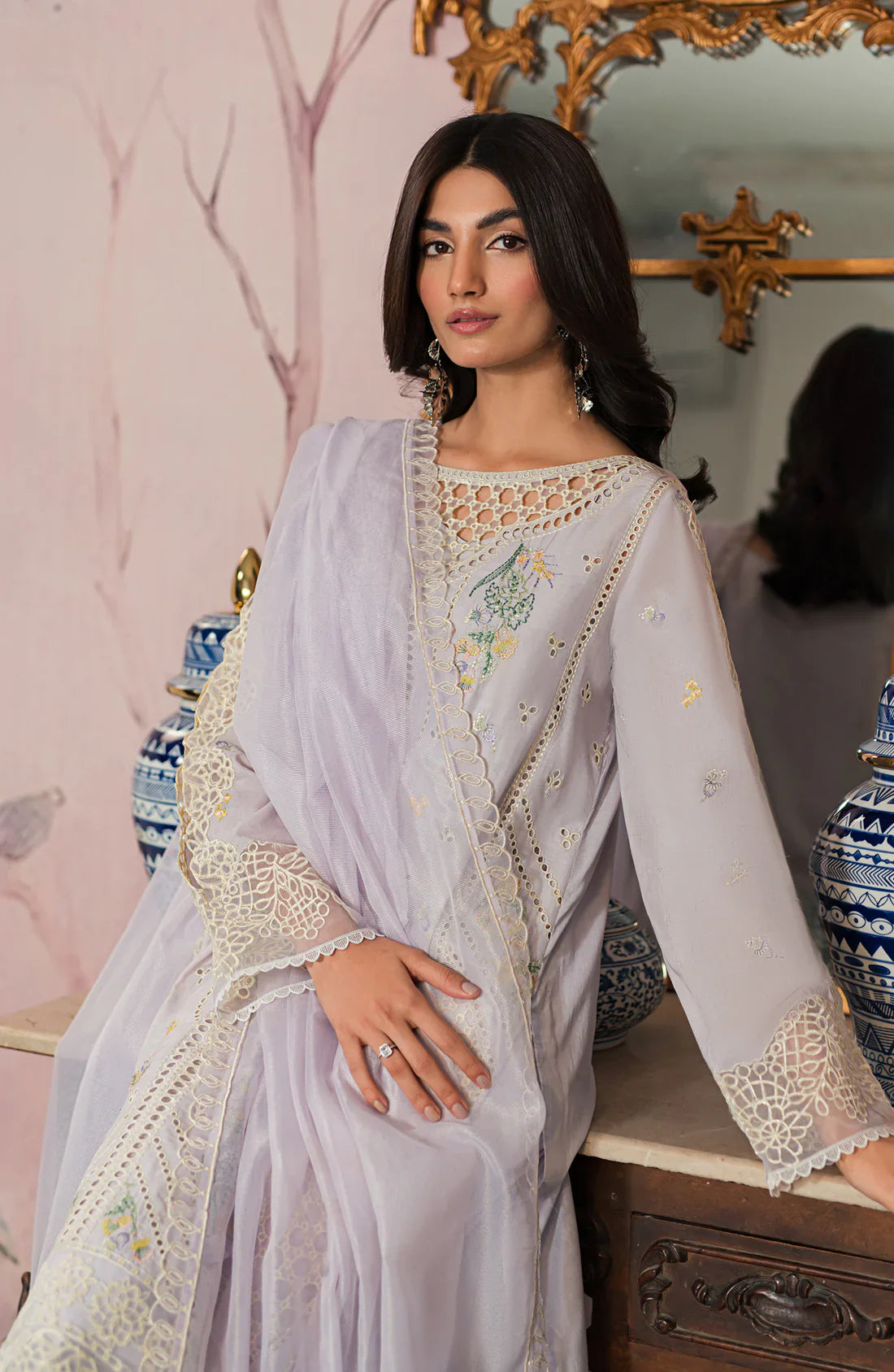 Emaan Adeel | Ayra Luxury Lawn 24 | AR-10 by Emaan Adeel - Designer Dress - Type: Ladies Clothes - Available at Libayah - 100% Original