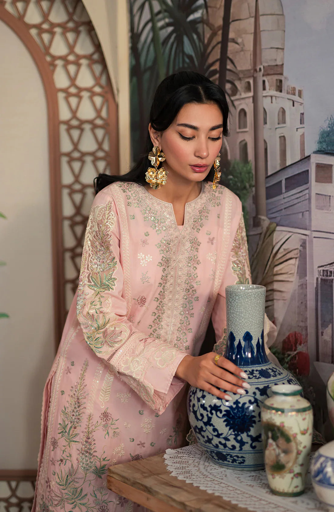 Emaan Adeel | Ayra Luxury Lawn 24 | AR-01 by Emaan Adeel - Designer Dress - Type: Ladies Clothes - Available at Libayah - 100% Original