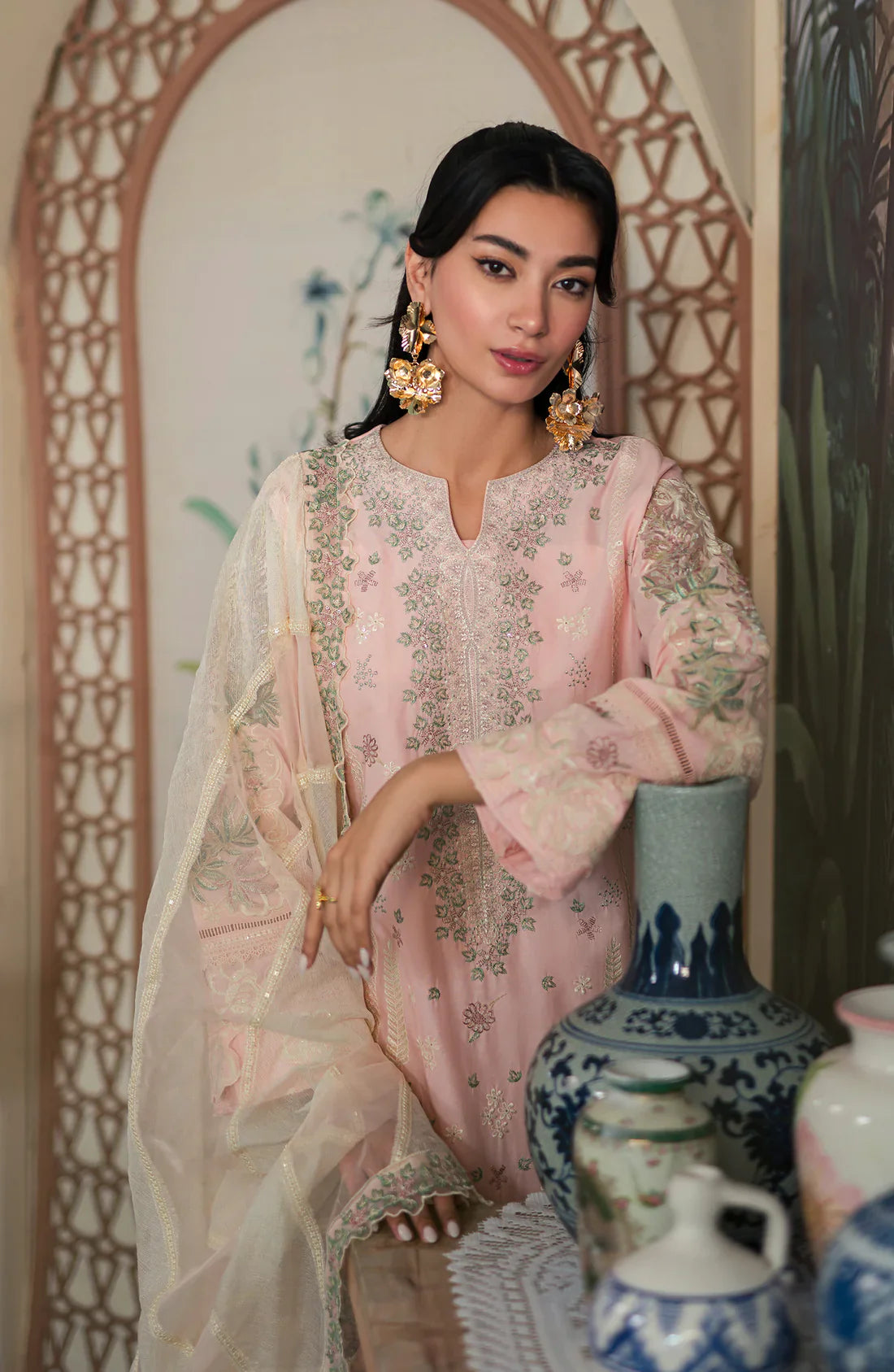 Emaan Adeel | Ayra Luxury Lawn 24 | AR-01 by Emaan Adeel - Designer Dress - Type: Ladies Clothes - Available at Libayah - 100% Original