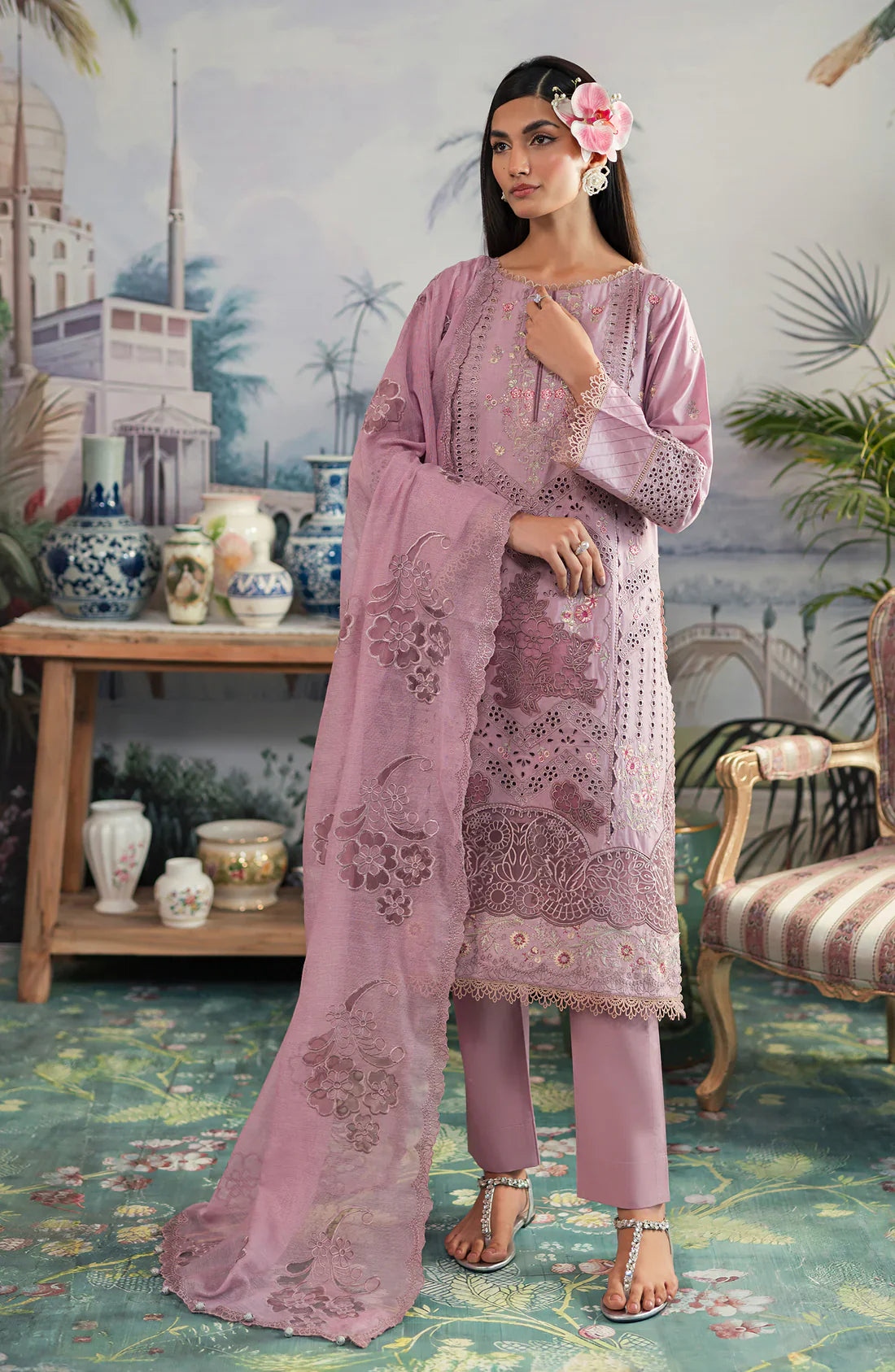 Emaan Adeel | Ayra Luxury Lawn 24 | AR-03 by Emaan Adeel - Designer Dress - Type: Ladies Clothes - Available at Libayah - 100% Original