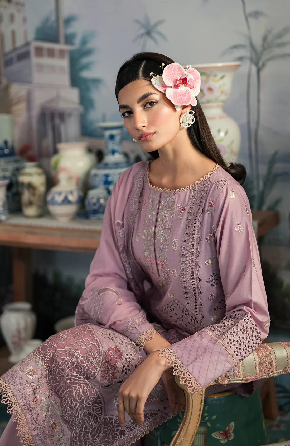Emaan Adeel | Ayra Luxury Lawn 24 | AR-03 by Emaan Adeel - Designer Dress - Type: Ladies Clothes - Available at Libayah - 100% Original
