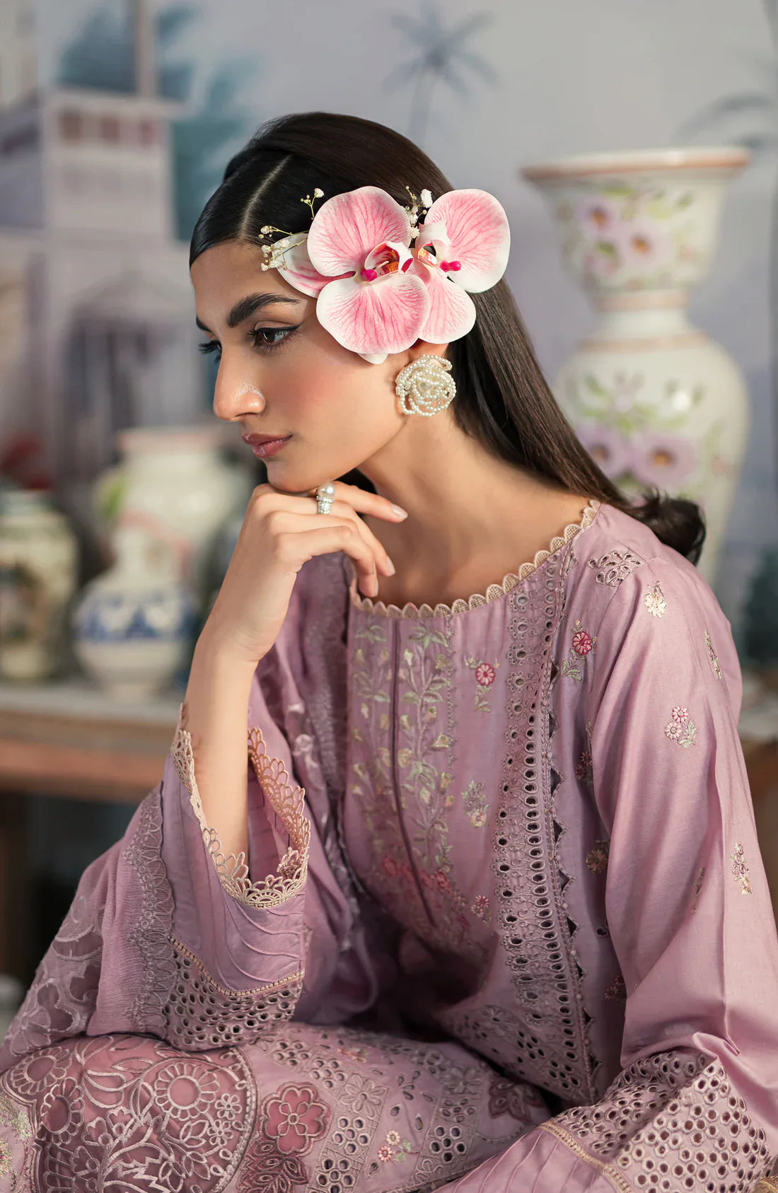 Emaan Adeel | Ayra Luxury Lawn 24 | AR-03 by Emaan Adeel - Designer Dress - Type: Ladies Clothes - Available at Libayah - 100% Original