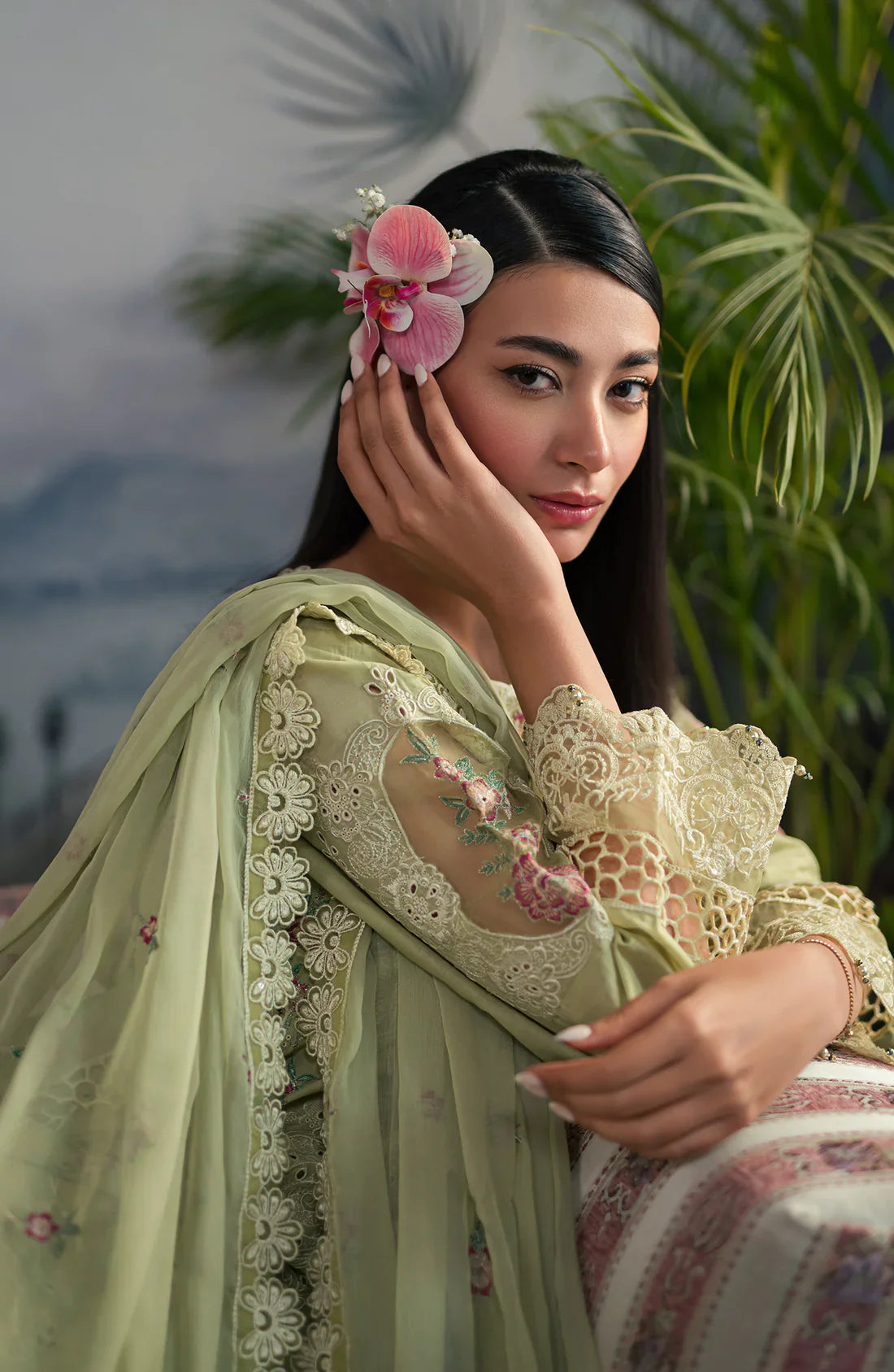 Emaan Adeel | Ayra Luxury Lawn 24 | AR-02 by Emaan Adeel - Designer Dress - Type: Ladies Clothes - Available at Libayah - 100% Original