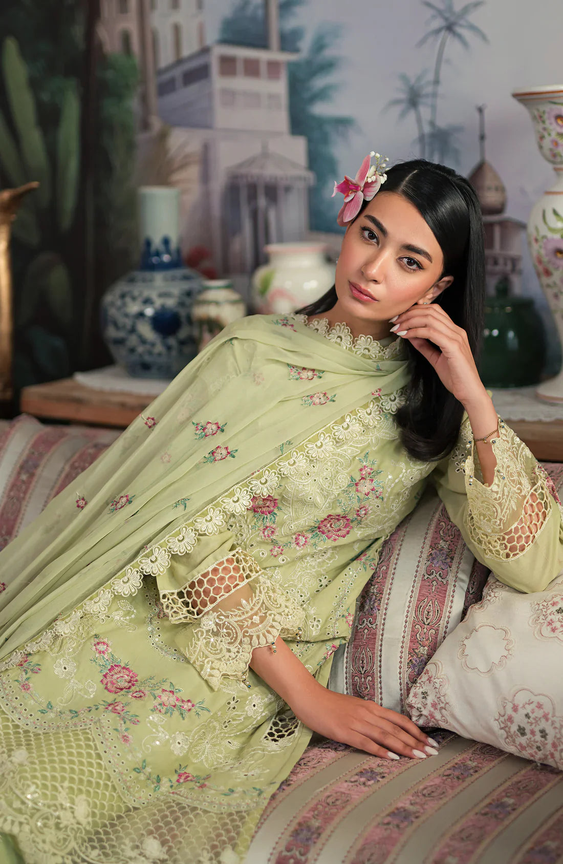 Emaan Adeel | Ayra Luxury Lawn 24 | AR-02 by Emaan Adeel - Designer Dress - Type: Ladies Clothes - Available at Libayah - 100% Original