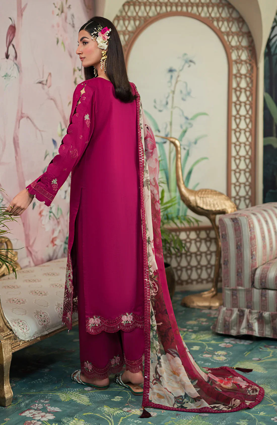 Emaan Adeel | Ayra Luxury Lawn 24 | AR-04 by Emaan Adeel - Designer Dress - Type: Ladies Clothes - Available at Libayah - 100% Original