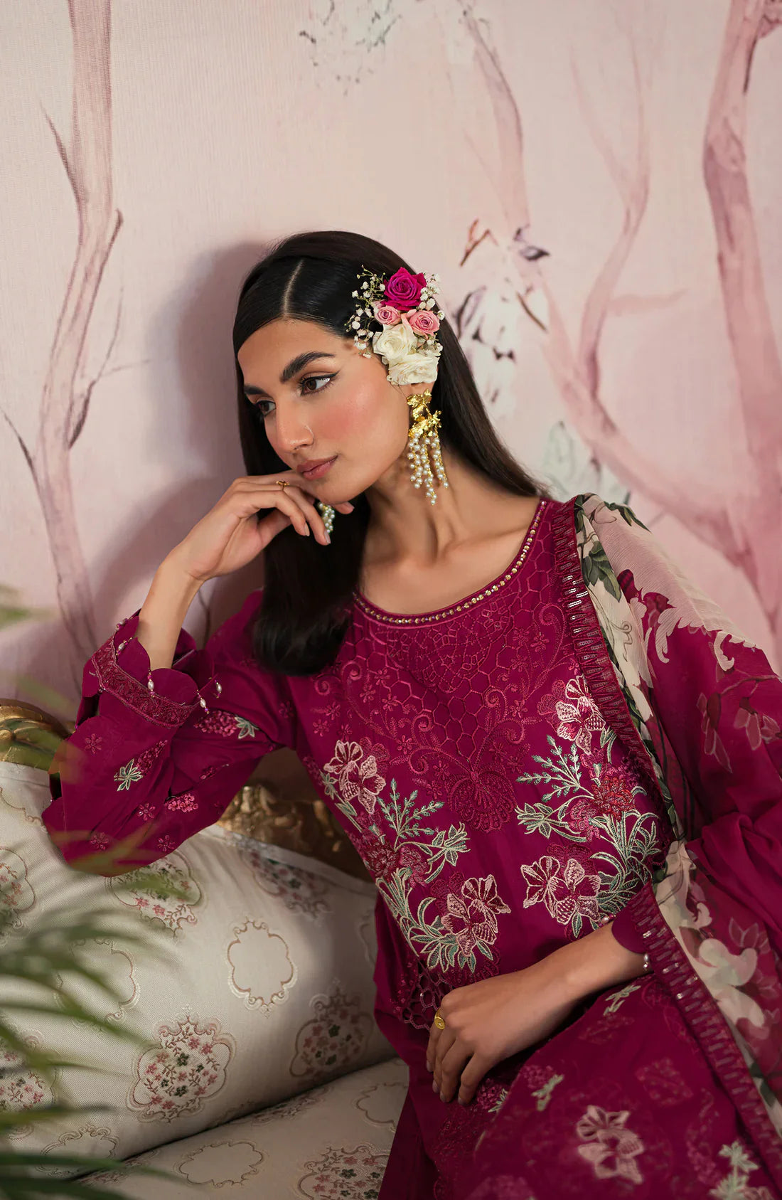 Emaan Adeel | Ayra Luxury Lawn 24 | AR-04 by Emaan Adeel - Designer Dress - Type: Ladies Clothes - Available at Libayah - 100% Original