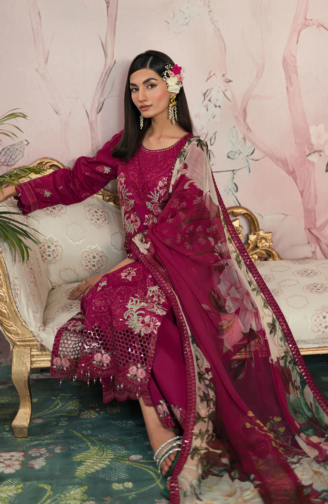 Emaan Adeel | Ayra Luxury Lawn 24 | AR-04 by Emaan Adeel - Designer Dress - Type: Ladies Clothes - Available at Libayah - 100% Original