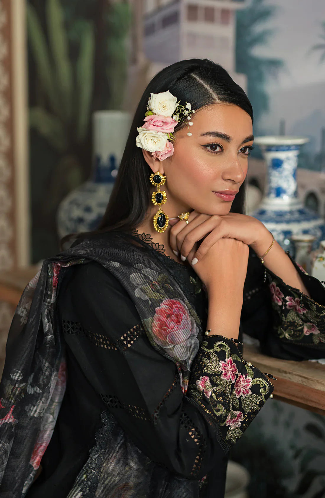 Emaan Adeel | Ayra Luxury Lawn 24 | AR-05 by Emaan Adeel - Designer Dress - Type: Ladies Clothes - Available at Libayah - 100% Original