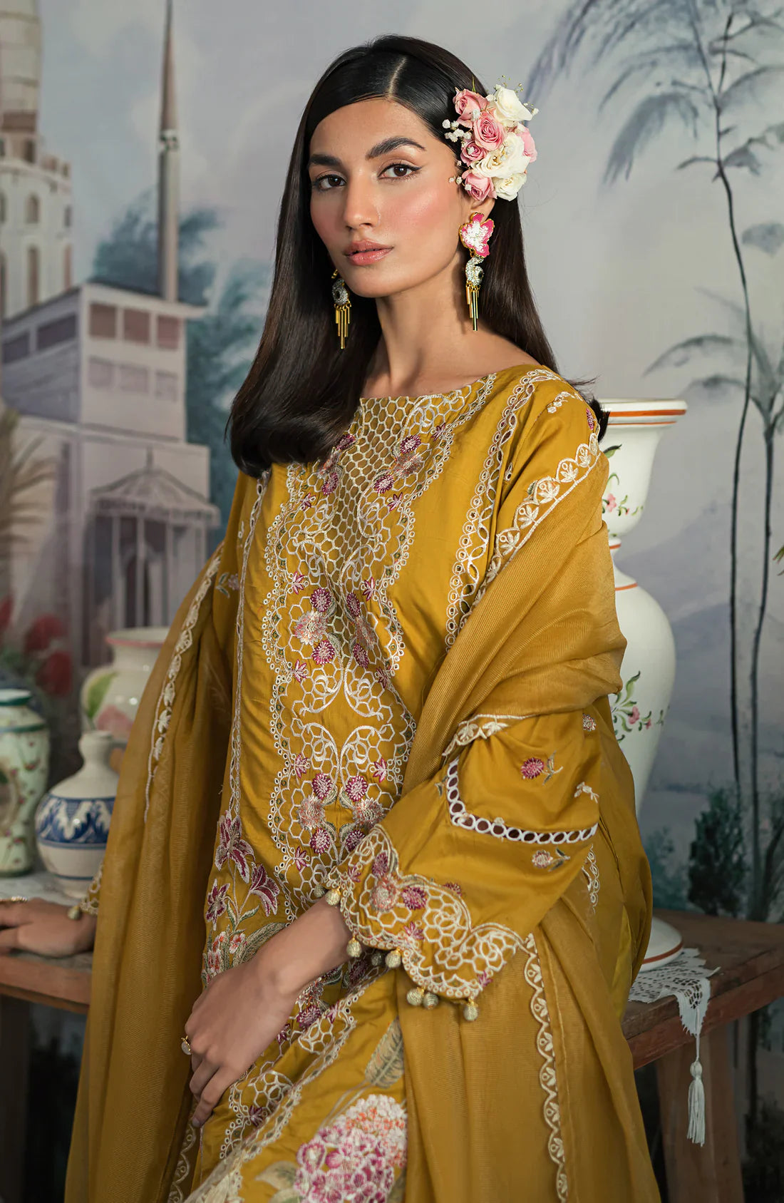 Emaan Adeel | Ayra Luxury Lawn 24 | AR-06 by Emaan Adeel - Designer Dress - Type: Ladies Clothes - Available at Libayah - 100% Original