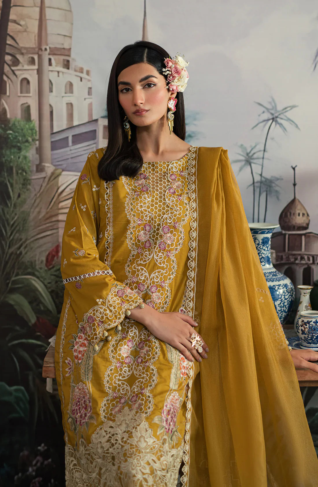 Emaan Adeel | Ayra Luxury Lawn 24 | AR-06 by Emaan Adeel - Designer Dress - Type: Ladies Clothes - Available at Libayah - 100% Original