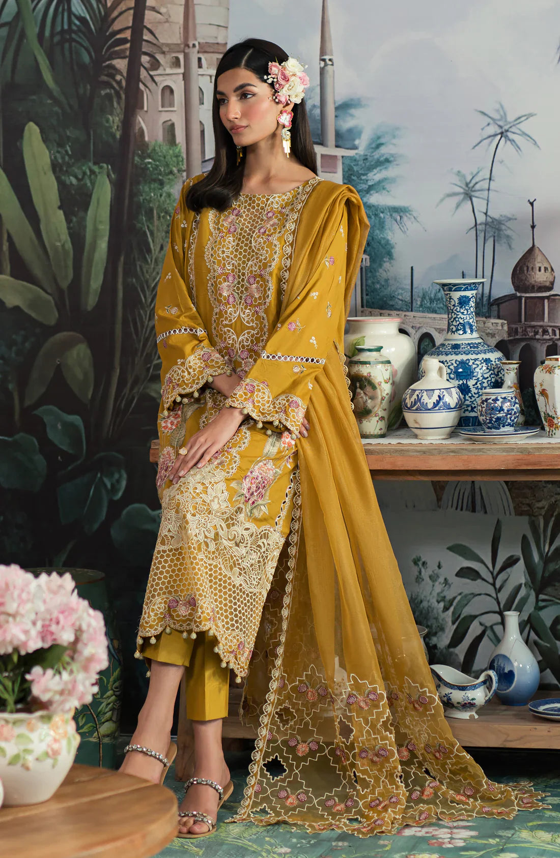 Emaan Adeel | Ayra Luxury Lawn 24 | AR-06 by Emaan Adeel - Designer Dress - Type: Ladies Clothes - Available at Libayah - 100% Original