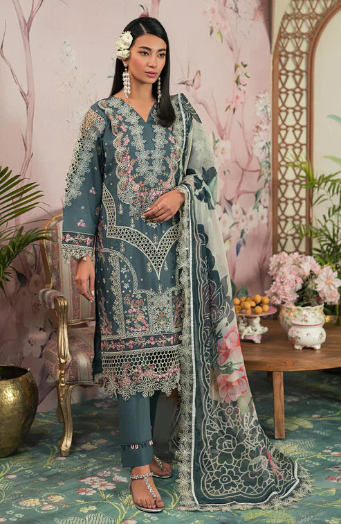 Emaan Adeel | Ayra Luxury Lawn 24 | AR-09 by Emaan Adeel - Designer Dress - Type: Ladies Clothes - Available at Libayah - 100% Original