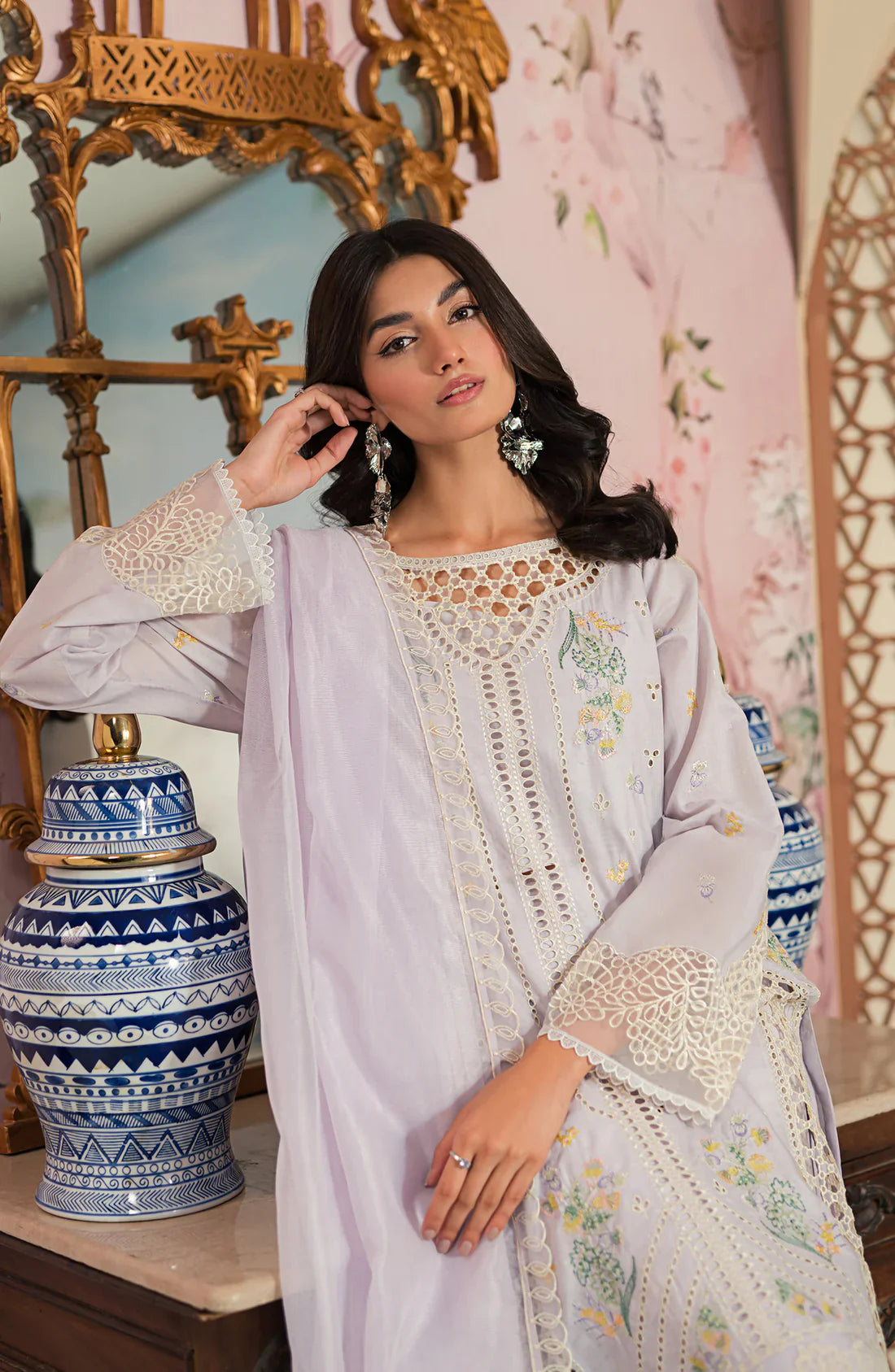 Emaan Adeel | Ayra Luxury Lawn 24 | AR-10 by Emaan Adeel - Designer Dress - Type: Ladies Clothes - Available at Libayah - 100% Original