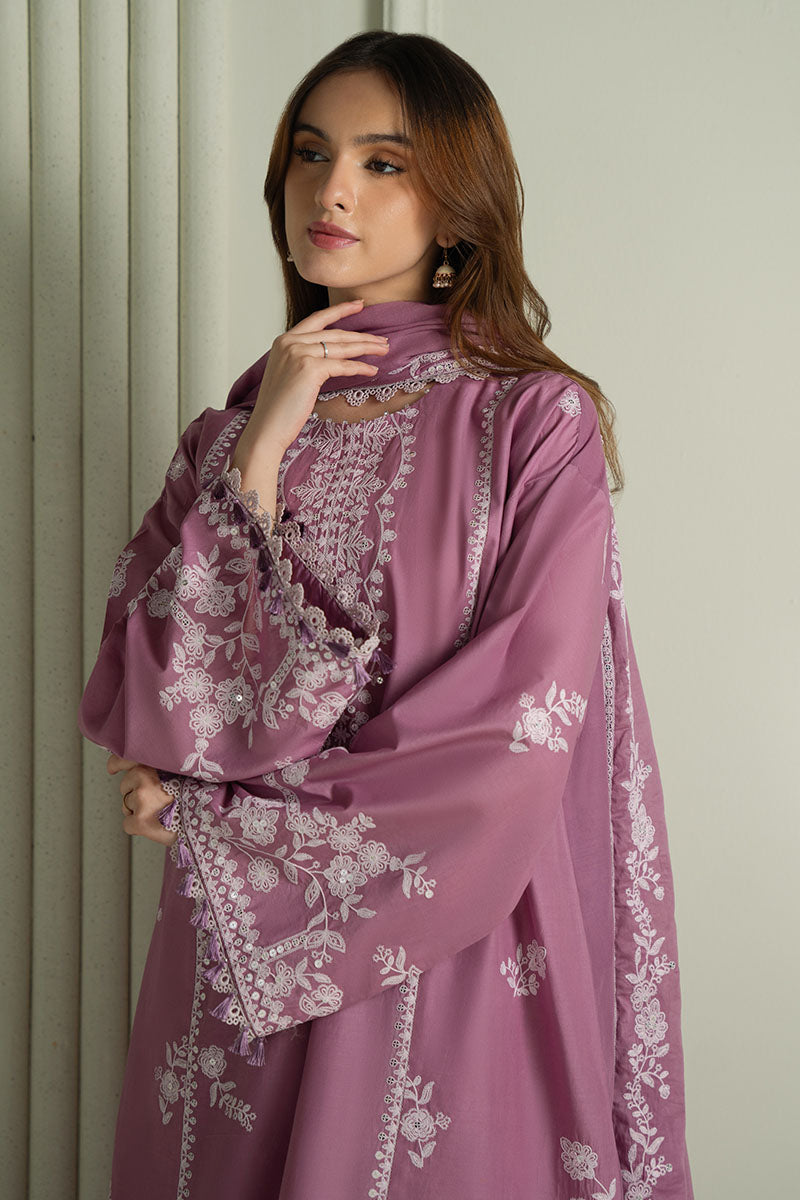 Mahnur | Twilight Luxury Lawn 25 | ORCHID GLAZE by Cross Stitch - Designer Dress - Type: Ladies Clothes - Available at Libayah - 100% Original