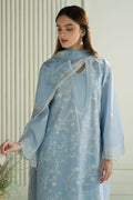 Mahnur | Twilight Luxury Lawn 25 | LAVENDER BLUE by Cross Stitch - Designer Dress - Type: Ladies Clothes - Available at Libayah - 100% Original