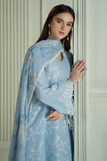 Mahnur | Twilight Luxury Lawn 25 | LAVENDER BLUE by Cross Stitch - Designer Dress - Type: Ladies Clothes - Available at Libayah - 100% Original