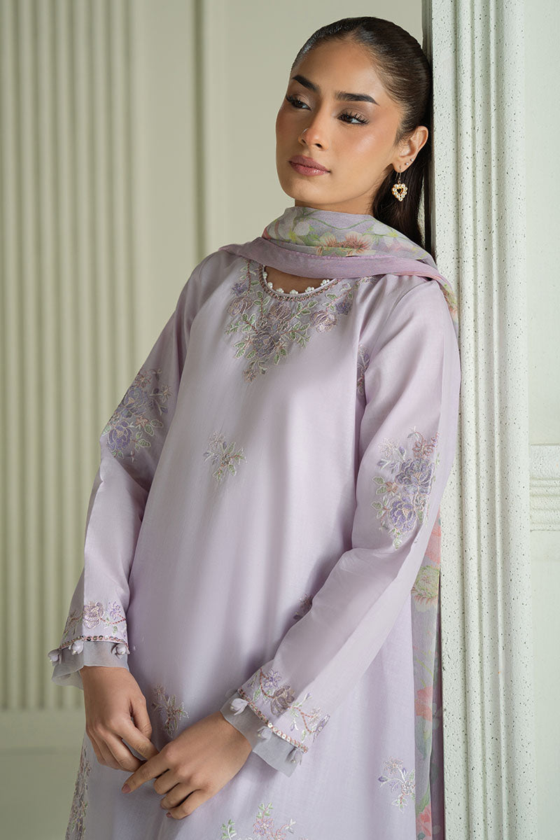 Mahnur | Twilight Luxury Lawn 25 | VIOLET VEIL by Cross Stitch - Designer Dress - Type: Ladies Clothes - Available at Libayah - 100% Original