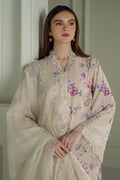 Mahnur | Twilight Luxury Lawn 25 | BLOOMING SAND by Cross Stitch - Designer Dress - Type: Ladies Clothes - Available at Libayah - 100% Original