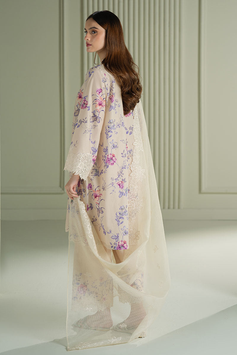 Mahnur | Twilight Luxury Lawn 25 | BLOOMING SAND by Cross Stitch - Designer Dress - Type: Ladies Clothes - Available at Libayah - 100% Original